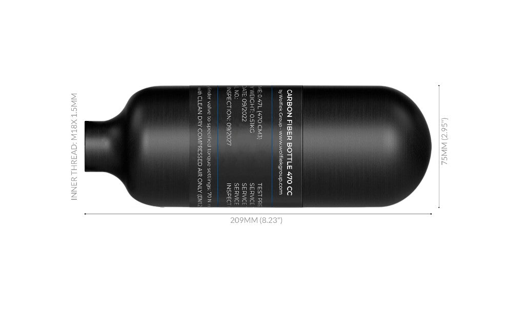 EDgun &lt;/br&gt;Botella Fibra de Carbono 470cc · Leshiy 2