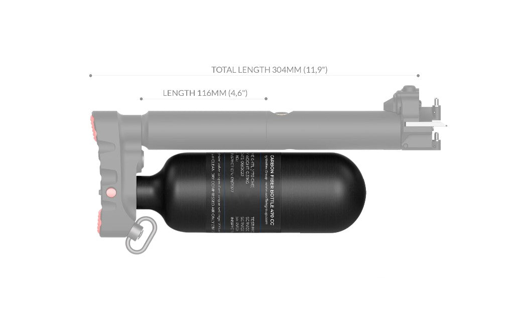 EDgun &lt;/br&gt;Botella Fibra de Carbono 470cc · Leshiy 2