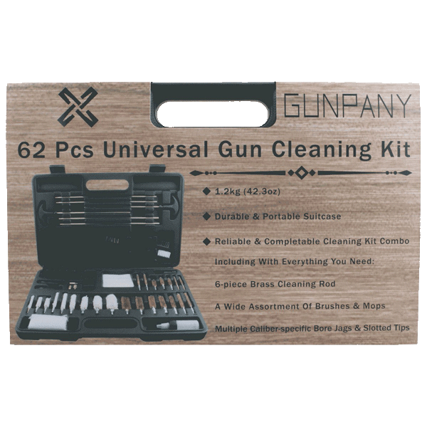 Kit Universal de Limpieza de Armas Gunpany 62 Pzs