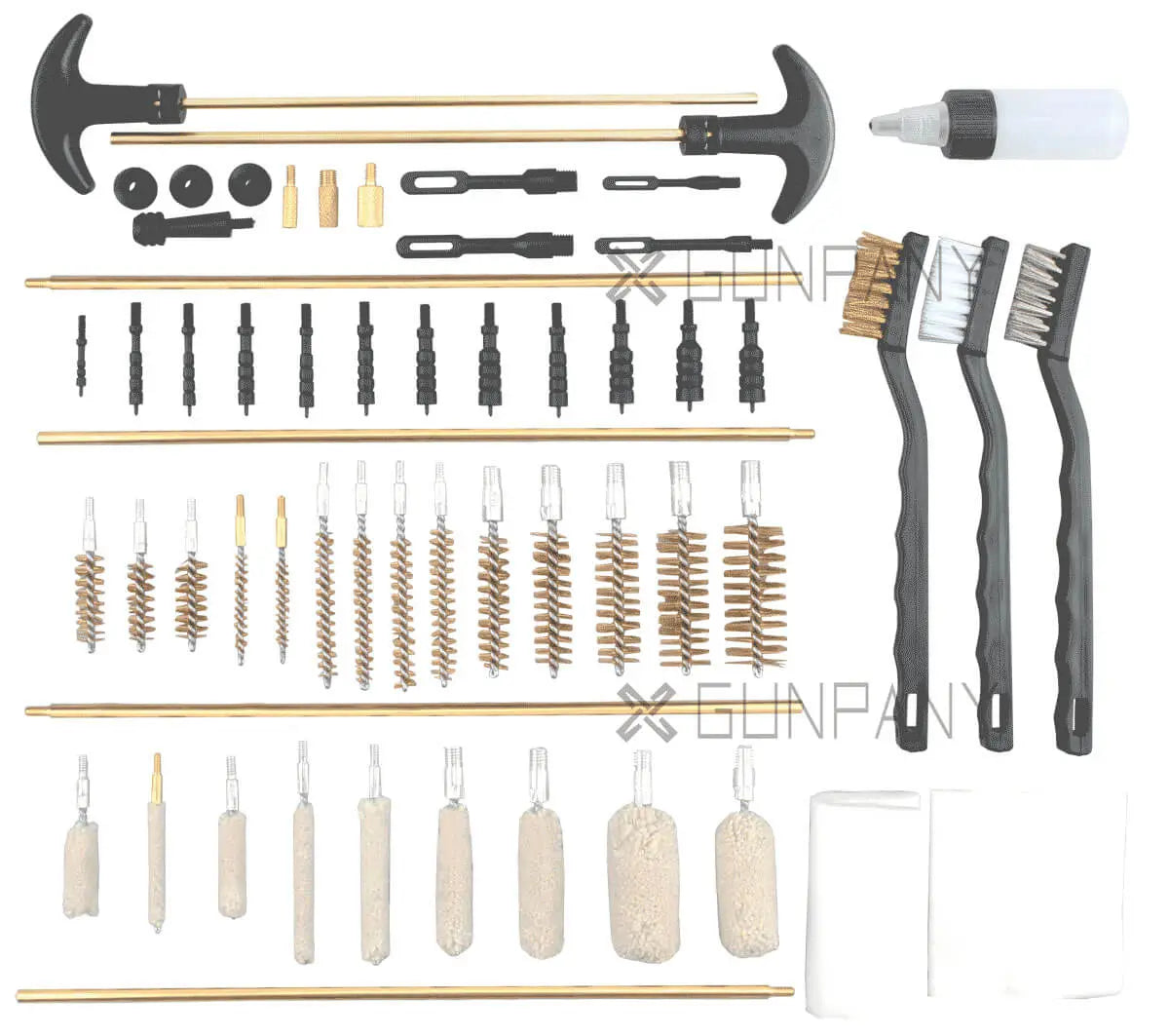 Kit Universal de Limpieza de Armas Gunpany 62 Pzs