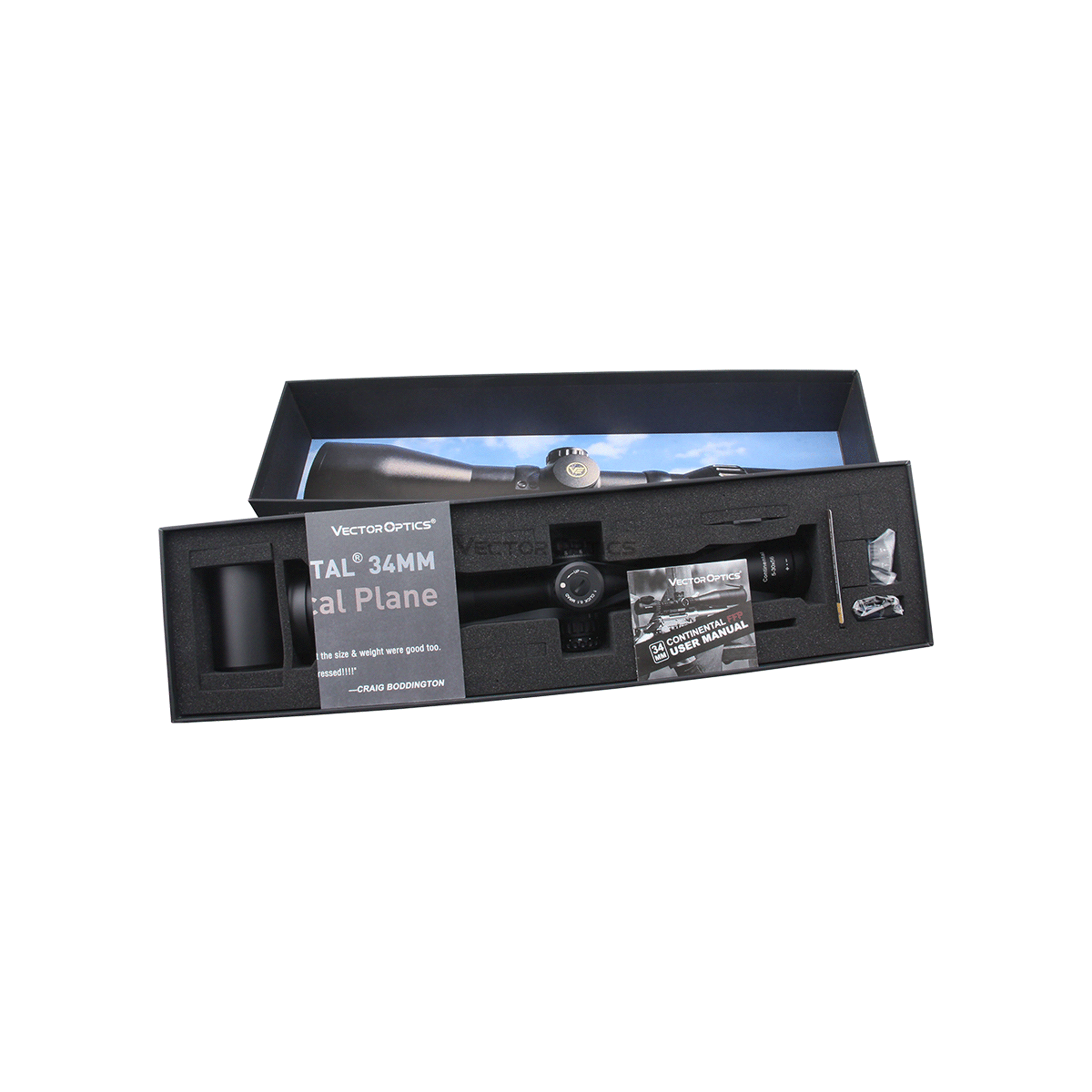 34mm Continental x6 5-30x56 MBR FFP Visor de Rifle Ranging