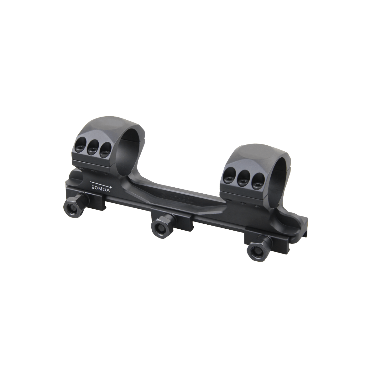 Montura Picatinny de Una Pieza X-ACCU de 30mm 1.2&quot; Perfil Medio 20MOA