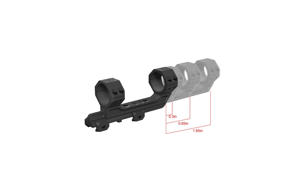 Anilla Monopieza Picatinny 30mm Ajustable