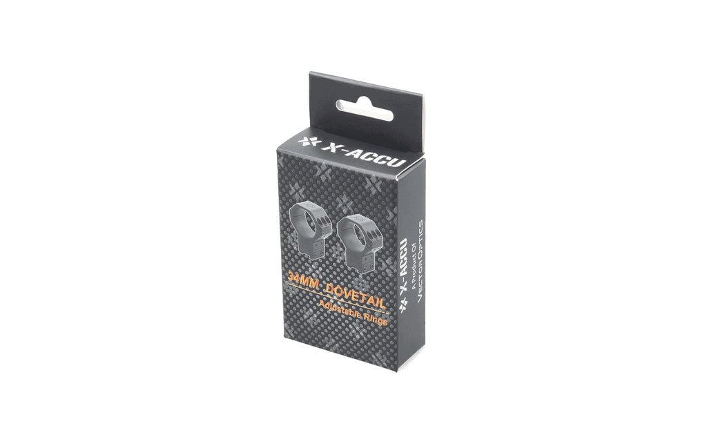 Anillas Dovetail  X-ACCU 34mm Ajustable