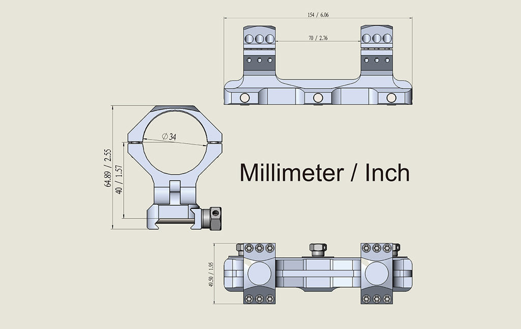 Anilla Vector Optics &lt;/br&gt;  x accu 34 mm  20 moa monoblock  &lt;/br&gt; (U$D 50)