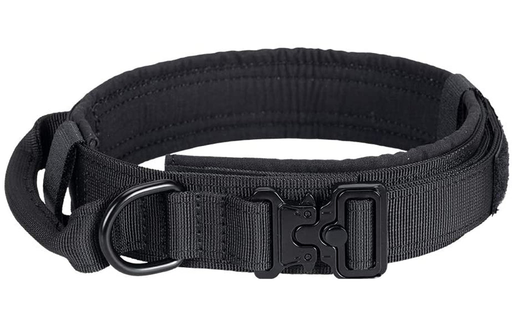 Collar táctico de nailon &lt;/br&gt; Para perro con asa de control &lt;/br&gt; (U$D 50)