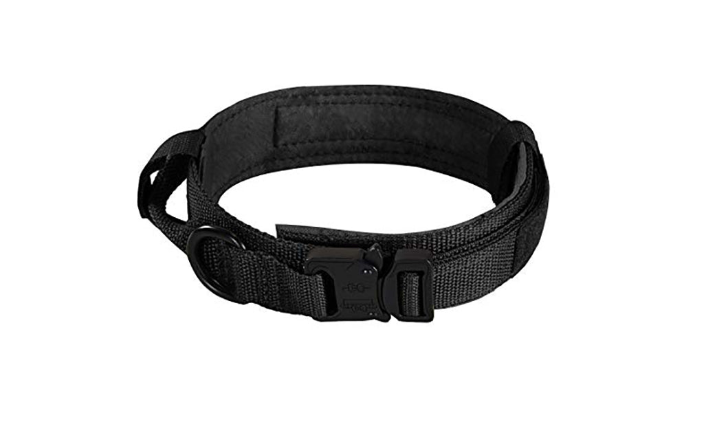 Collar táctico de nailon &lt;/br&gt; Para perro con asa de control &lt;/br&gt; (U$D 50)