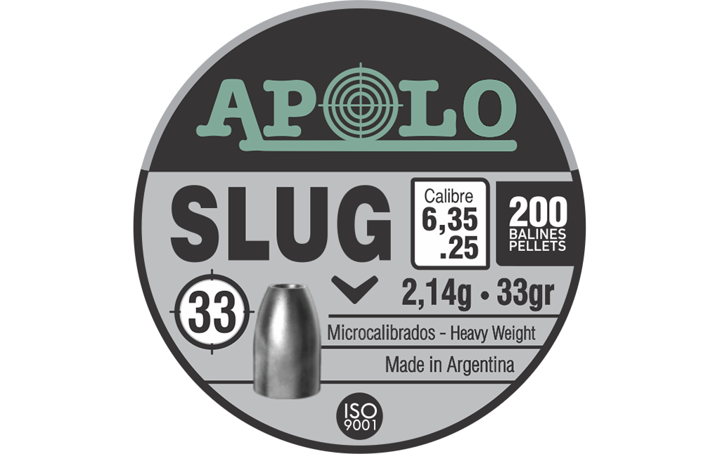 Balines Apolo &lt;/br&gt;  Slug calibre  6,35 X 200 &lt;/br&gt; (6 U$D)